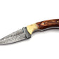 Koch Twisted Damascus Outdoor Utility Tool, Pakka Wood, Bone Bolster MT-D-0054