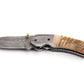 Koch Damascus Biltong Folding Utility Tool (Ram Horn Handle) YV-F9