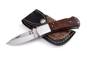 Koch D2 Folding Utility Tool (Rosewood, Stainless Guard) YV-F2