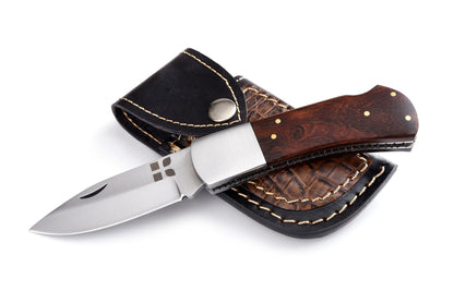 Koch D2 Folding Utility Tool (Rosewood, Stainless Guard) YV-F2